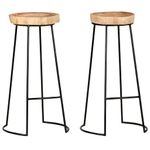 Casa si Gradina - Mobilier - Scaune si fotolii - Scaune - Scaune de bar, 2 buc., lemn masiv de acacia - Infinity.ro