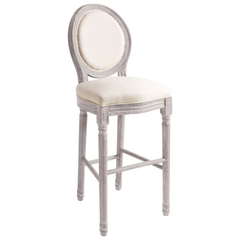 Casa si Gradina - Mobilier - Scaune si fotolii - Scaune - Scaune de bar, 2 buc., alb, panza - Infinity.ro
