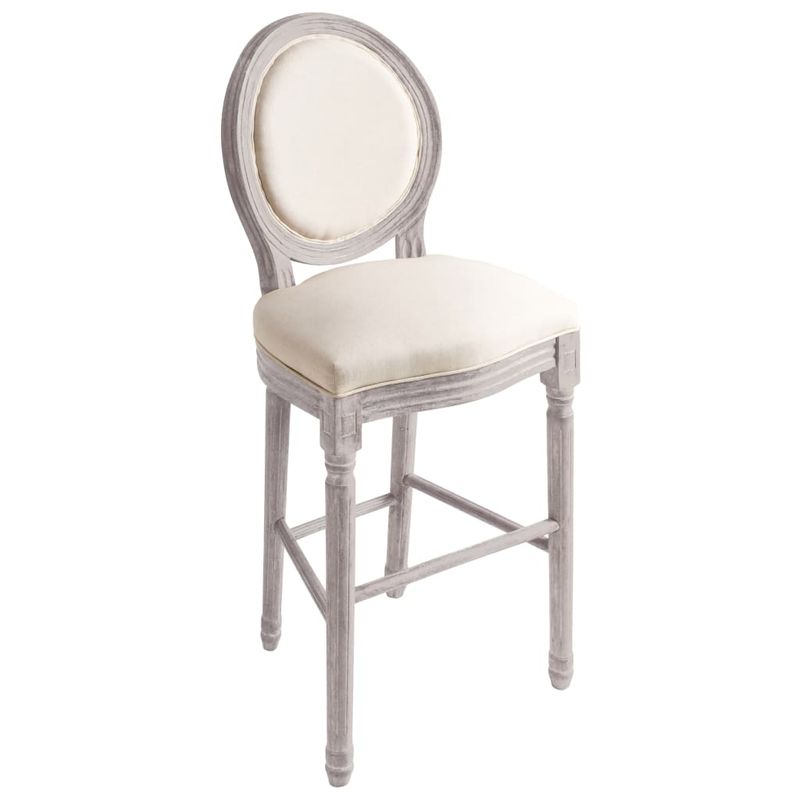 Casa si Gradina - Mobilier - Scaune si fotolii - Scaune - Scaune de bar, 2 buc., alb, panza - Infinity.ro