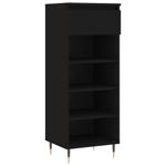 Casa si Gradina - Mobilier - Organizare si depozitare - Organizator incaltaminte - Pantofar, negru, 40x36x105 cm, lemn compozit - Infinity.ro