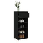 Casa si Gradina - Mobilier - Organizare si depozitare - Organizator incaltaminte - Pantofar, negru, 40x36x105 cm, lemn compozit - Infinity.ro