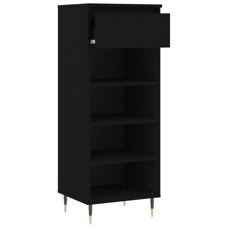 Casa si Gradina - Mobilier - Organizare si depozitare - Organizator incaltaminte - Pantofar, negru, 40x36x105 cm, lemn compozit - Infinity.ro