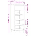 Casa si Gradina - Mobilier - Organizare si depozitare - Organizator incaltaminte - Pantofar, negru, 40x36x105 cm, lemn compozit - Infinity.ro