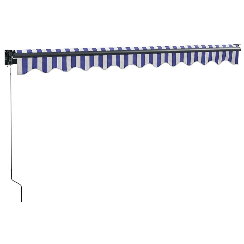 Casa si Gradina - Gradina si terasa - Umbrele si pavilioane - Umbrele - Copertina retractabila albastru/alb, 3,5x2,5 m, textil/aluminiu - Infinity.ro