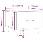 Casa si Gradina - Mobilier - Mese si birouri - Masute de cafea - Masuta de cafea, negru, 50x50x40 cm, lemn compozit - Infinity.ro