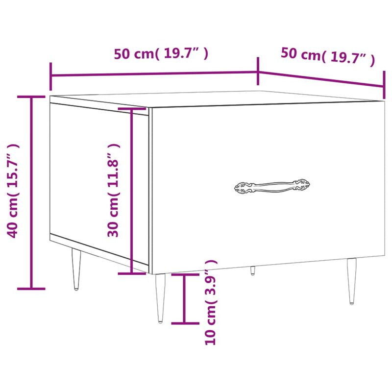 Casa si Gradina - Mobilier - Mese si birouri - Masute de cafea - Masuta de cafea, negru, 50x50x40 cm, lemn compozit - Infinity.ro