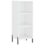 Casa si Gradina - Mobilier - Comode si corpuri - Comode - Servanta, alb extralucios, 34,5x32,5x90 cm, lemn compozit - Infinity.ro