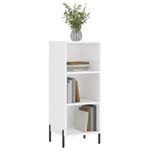 Casa si Gradina - Mobilier - Comode si corpuri - Comode - Servanta, alb extralucios, 34,5x32,5x90 cm, lemn compozit - Infinity.ro
