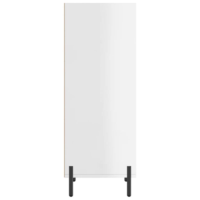 Casa si Gradina - Mobilier - Comode si corpuri - Comode - Servanta, alb extralucios, 34,5x32,5x90 cm, lemn compozit - Infinity.ro