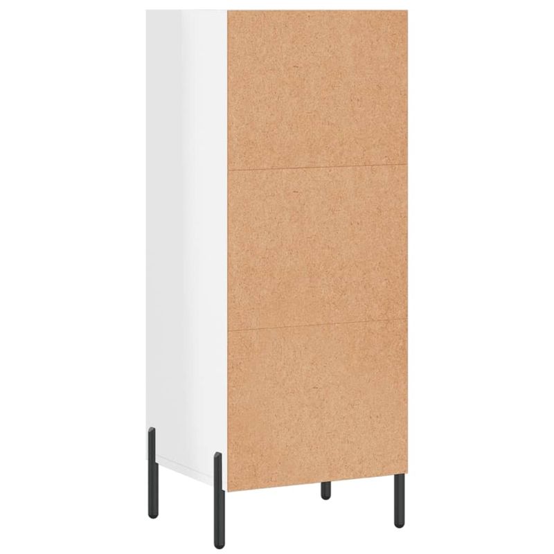 Casa si Gradina - Mobilier - Comode si corpuri - Comode - Servanta, alb extralucios, 34,5x32,5x90 cm, lemn compozit - Infinity.ro