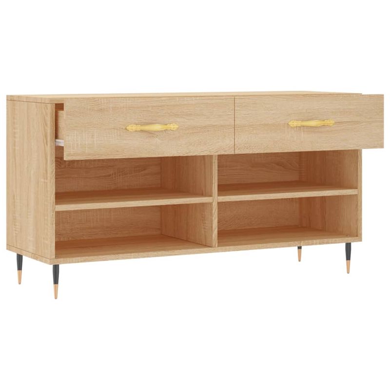 Casa si Gradina - Mobilier - Organizare si depozitare - Organizator incaltaminte - Bancheta pantofar, stejar sonoma, 102x35x55 cm, lemn prelucrat - Infinity.ro