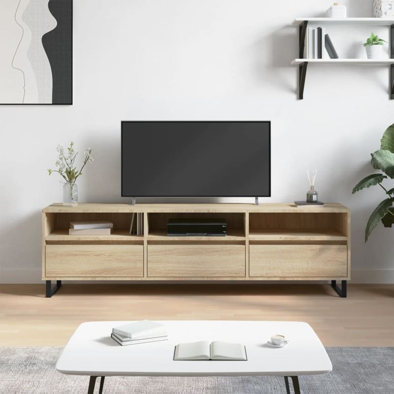 Casa si Gradina - Mobilier - Comode si corpuri - Comode - Comoda TV, stejar sonoma, 150x30x44,5 cm, lemn prelucrat - Infinity.ro