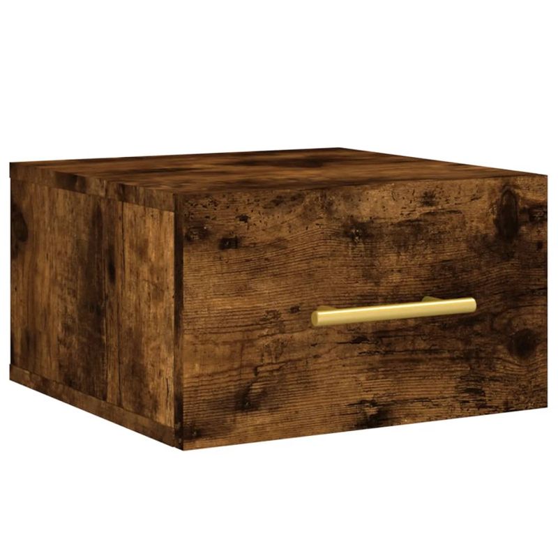 Casa si Gradina - Mobilier - Comode si corpuri - Noptiere - Noptiere de perete, 2 buc., stejar afumat, 35x35x20 cm - Infinity.ro