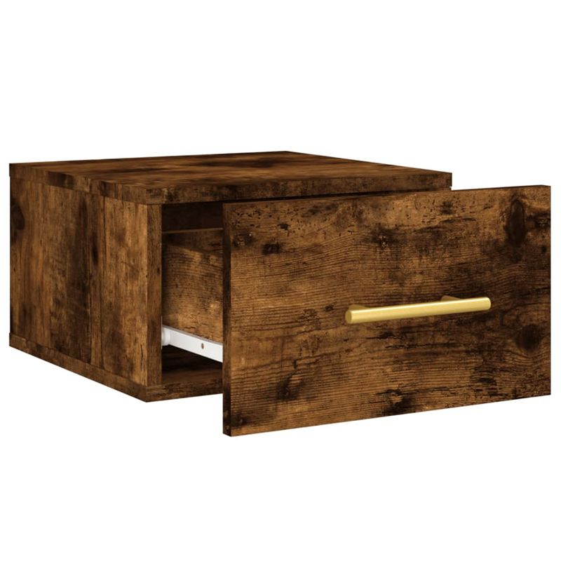 Casa si Gradina - Mobilier - Comode si corpuri - Noptiere - Noptiere de perete, 2 buc., stejar afumat, 35x35x20 cm - Infinity.ro
