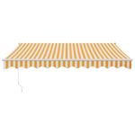Casa si Gradina - Gradina si terasa - Umbrele si pavilioane - Umbrele - Copertina retractabila, galben/alb, 3,5x2,5 m, textil/aluminiu - Infinity.ro