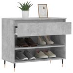Casa si Gradina - Mobilier - Organizare si depozitare - Organizator incaltaminte - Pantofar, gri beton, 70x36x60 cm, lemn prelucrat - Infinity.ro