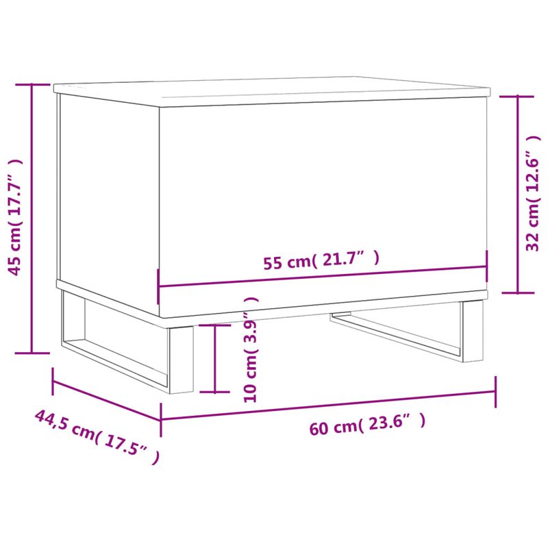 Casa si Gradina - Mobilier - Mese si birouri - Masute de cafea - Masuta de cafea, stejar sonoma, 60x44,5x45 cm, lemn prelucrat - Infinity.ro