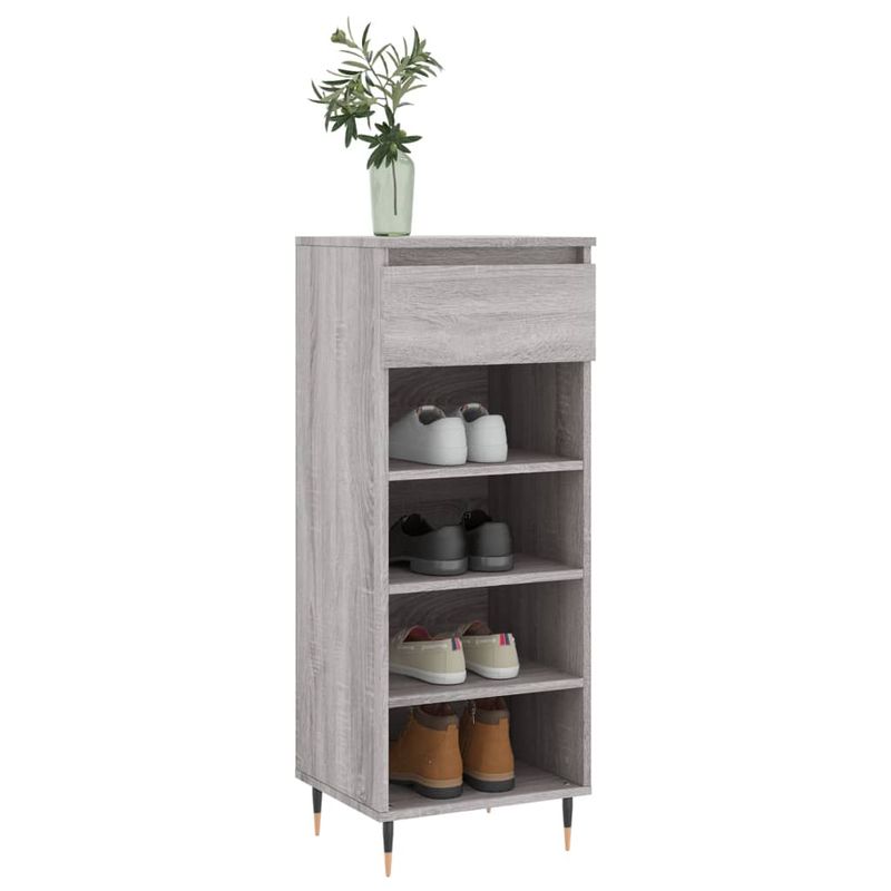 Casa si Gradina - Mobilier - Organizare si depozitare - Organizator incaltaminte - Pantofar, gri sonoma, 40x36x105 cm, lemn prelucrat - Infinity.ro