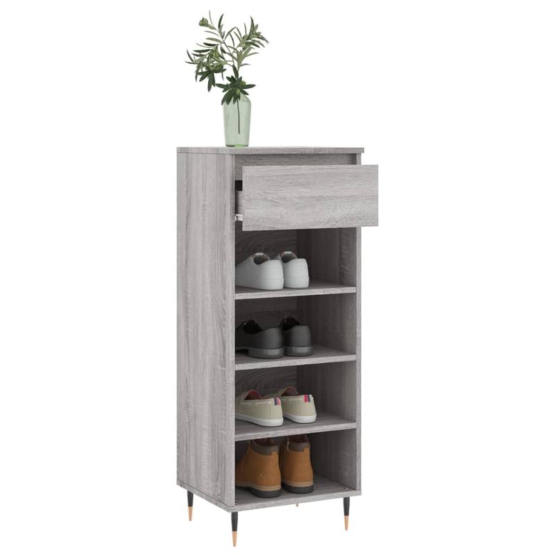 Casa si Gradina - Mobilier - Organizare si depozitare - Organizator incaltaminte - Pantofar, gri sonoma, 40x36x105 cm, lemn prelucrat - Infinity.ro
