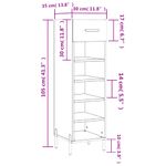 Casa si Gradina - Mobilier - Dulapuri si sifoniere - Dulapuri pantofi - Pantofar, gri beton, 30x35x105 cm, lemn compozit - Infinity.ro