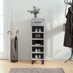 Casa si Gradina - Mobilier - Dulapuri si sifoniere - Dulapuri pantofi - Pantofar, gri beton, 30x35x105 cm, lemn compozit - Infinity.ro