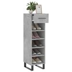 Casa si Gradina - Mobilier - Dulapuri si sifoniere - Dulapuri pantofi - Pantofar, gri beton, 30x35x105 cm, lemn compozit - Infinity.ro