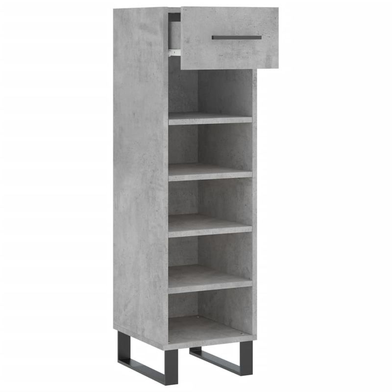 Casa si Gradina - Mobilier - Dulapuri si sifoniere - Dulapuri pantofi - Pantofar, gri beton, 30x35x105 cm, lemn compozit - Infinity.ro