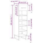 Casa si Gradina - Mobilier - Dulapuri si sifoniere - Dulapuri pantofi - Pantofar, gri beton, 30x35x105 cm, lemn compozit - Infinity.ro