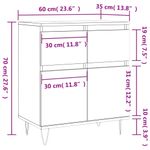Casa si Gradina - Mobilier - Comode si corpuri - Comode - Servanta, alb, 60x35x70 cm, lemn prelucrat - Infinity.ro