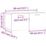 Casa si Gradina - Mobilier - Dulapuri si sifoniere - Dulapuri - Dulap de perete, stejar fumuriu, 80x36,5x35 cm, lemn compozit - Infinity.ro