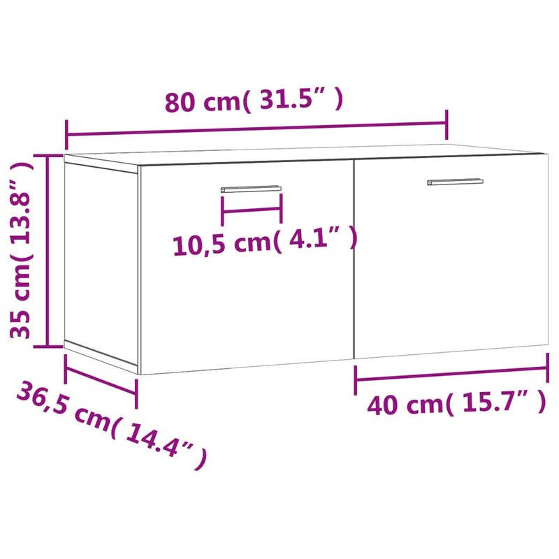 Casa si Gradina - Mobilier - Dulapuri si sifoniere - Dulapuri - Dulap de perete, stejar fumuriu, 80x36,5x35 cm, lemn compozit - Infinity.ro