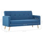 Casa si Gradina - Mobilier - Canapele si coltare - Canapele - Canapea din material textil albastru - Infinity.ro