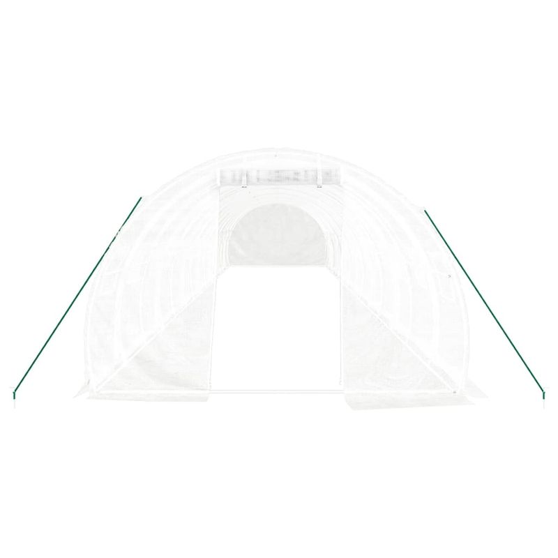 Casa si Gradina - Gradinarit si plante - Sere si solarii - Sera cu cadru din otel, alb, 42 m², 14x3x2 m - Infinity.ro