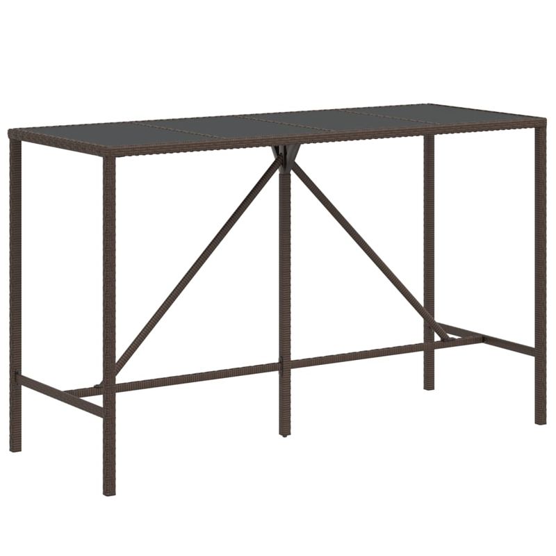 Casa si Gradina - Gradina si terasa - Mobilier exterior - Seturi mobila gradina - Set de bar pentru gradina cu perne, 7 piese, maro, poliratan - Infinity.ro