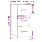 Casa si Gradina - Mobilier - Comode si corpuri - Comode - Servanta, stejar sonoma, 34,5x34x90 cm, lemn compozit - Infinity.ro