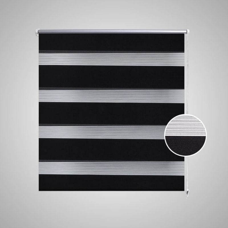 Casa si Gradina - Textile si covoare - Rulouri si jaluzele - Jaluzea tip zebra, 90 x 150 cm, negru - Infinity.ro