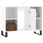 Casa si Gradina - Mobilier - Mobilier baie - Corpuri baie - Dulap pentru baie, alb extralucios, 80x33x60 cm, lemn compozit - Infinity.ro