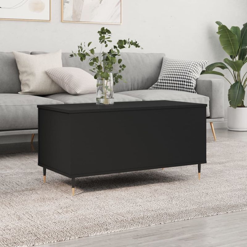 Casa si Gradina - Mobilier - Mese si birouri - Masute de cafea - Masuta de cafea, negru, 90x44,5x45 cm, lemn compozit - Infinity.ro