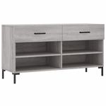 Casa si Gradina - Mobilier - Organizare si depozitare - Organizator incaltaminte - Banca de pantofi, gri sonoma, 102x35x55 cm, lemn prelucrat - Infinity.ro