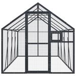 Petshop - Accesorii petshop - Culcusuri si custi - Tarcuri si colivii - Voliera de pasari, antracit, 1,79x4x1,85 m, aluminiu - Infinity.ro