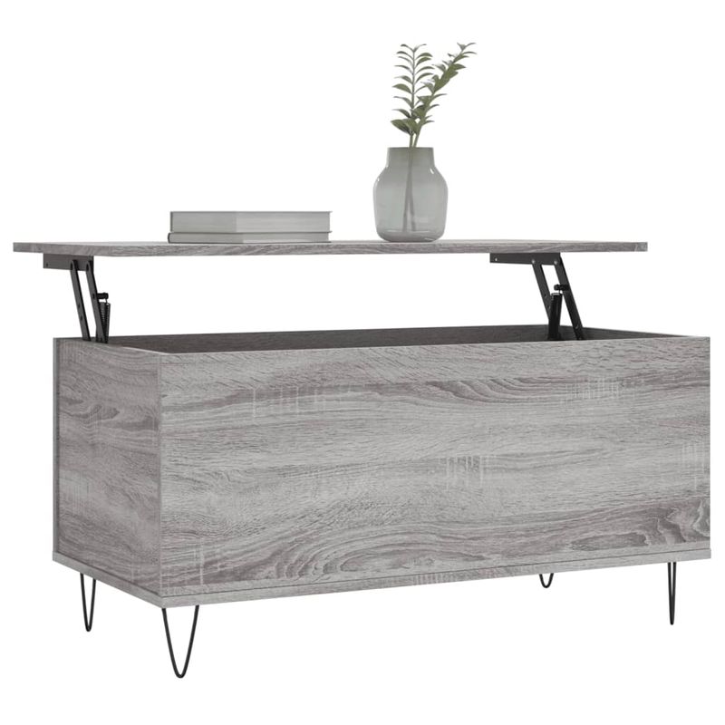 Casa si Gradina - Mobilier - Mese si birouri - Masute de cafea - Masuta de cafea, gri sonoma, 90x44,5x45 cm, lemn compozit - Infinity.ro