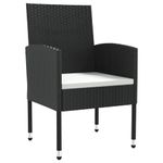 Casa si Gradina - Gradina si terasa - Mobilier exterior - Seturi mobila gradina - Set mobilier de gradina, 3 piese, negru, poliratan si otel - Infinity.ro