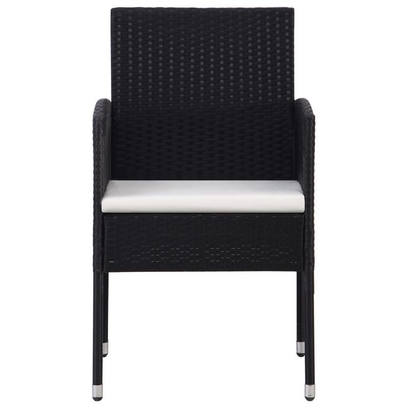 Casa si Gradina - Gradina si terasa - Mobilier exterior - Seturi mobila gradina - Set mobilier de gradina, 3 piese, negru, poliratan si otel - Infinity.ro