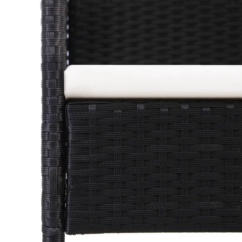 Casa si Gradina - Gradina si terasa - Mobilier exterior - Seturi mobila gradina - Set mobilier de gradina, 3 piese, negru, poliratan si otel - Infinity.ro