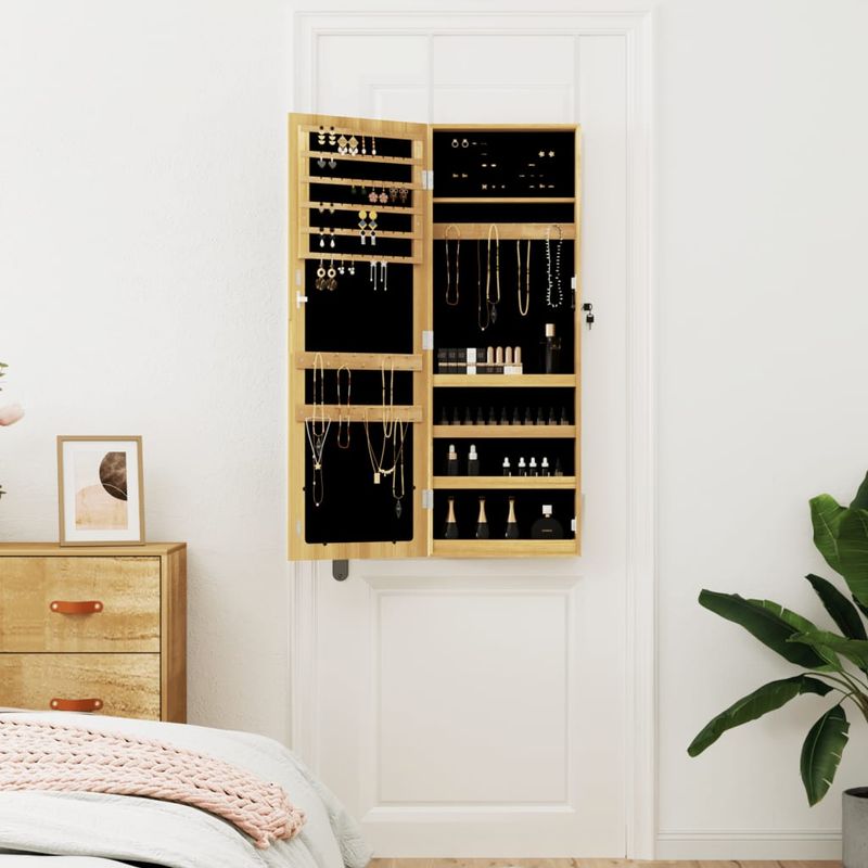 Casa si Gradina - Mobilier - Dulapuri si sifoniere - Dulapuri - Dulap de bijuterii cu oglinda montat pe perete 37,5x10x106 cm - Infinity.ro