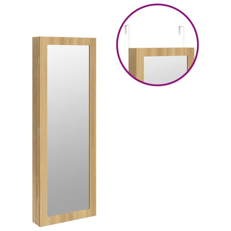 Casa si Gradina - Mobilier - Dulapuri si sifoniere - Dulapuri - Dulap de bijuterii cu oglinda montat pe perete 37,5x10x106 cm - Infinity.ro