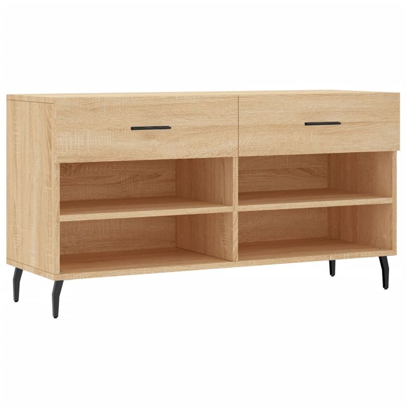 Casa si Gradina - Mobilier - Organizare si depozitare - Organizator incaltaminte - Bancheta pantofar, stejar sonoma, 102x35x55 cm, lemn prelucrat - Infinity.ro