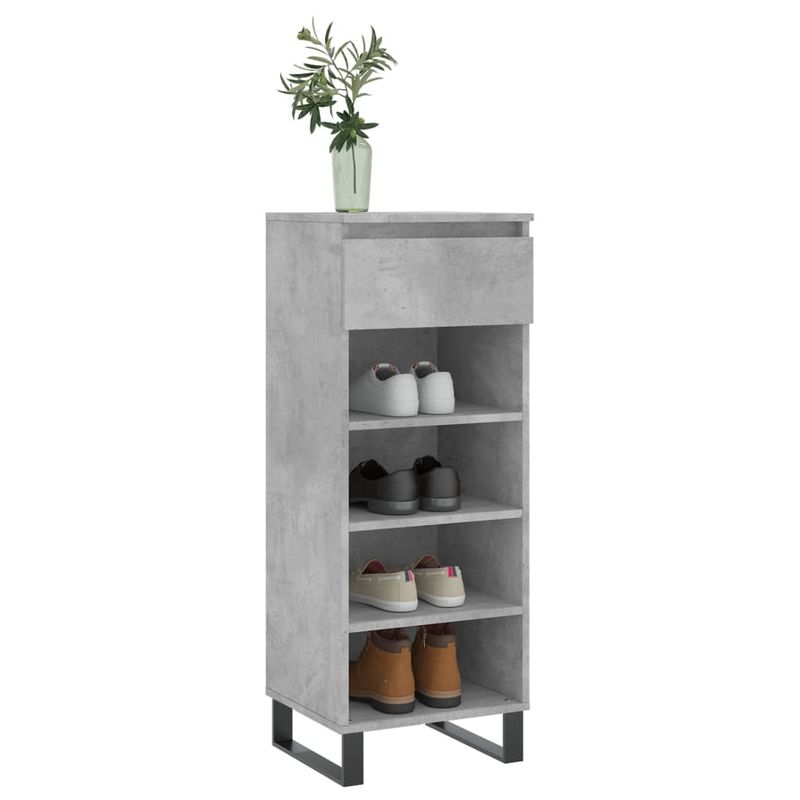 Casa si Gradina - Mobilier - Organizare si depozitare - Organizator incaltaminte - Pantofar, gri beton, 40x36x105 cm, lemn prelucrat - Infinity.ro