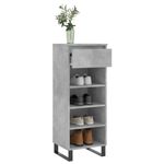 Casa si Gradina - Mobilier - Organizare si depozitare - Organizator incaltaminte - Pantofar, gri beton, 40x36x105 cm, lemn prelucrat - Infinity.ro