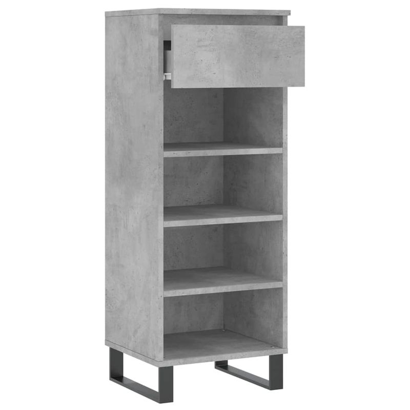 Casa si Gradina - Mobilier - Organizare si depozitare - Organizator incaltaminte - Pantofar, gri beton, 40x36x105 cm, lemn prelucrat - Infinity.ro